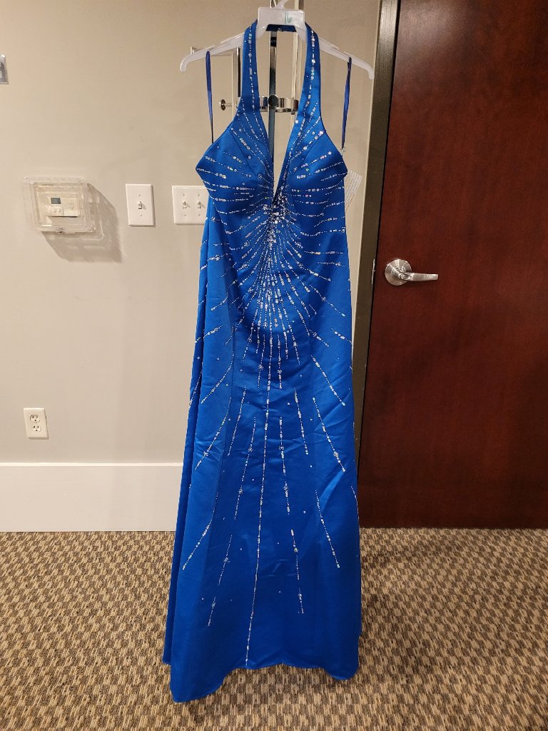 Mori Lee 8252 Size 16 Blue Prom Dress